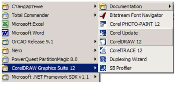 Реферат: Пакет Coreldraw