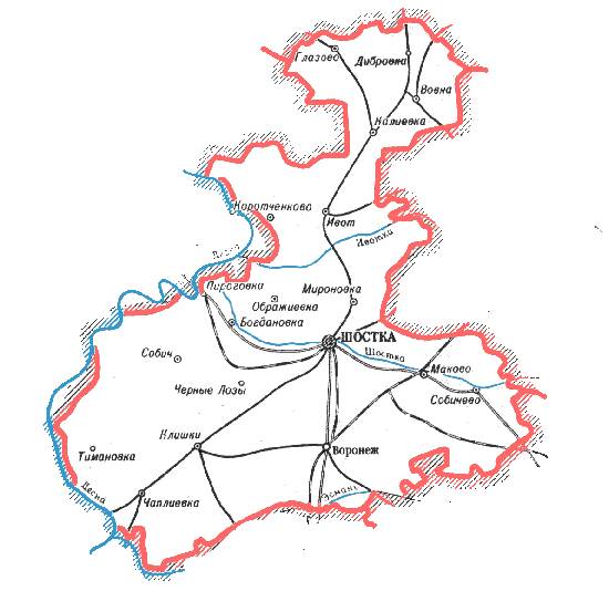 Карта Конотопского Района Подробная