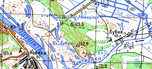 Карта Глубин Озера Паульское