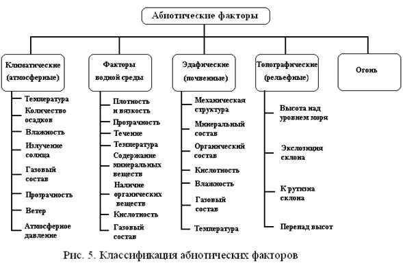Биология абиотические факторы таблица