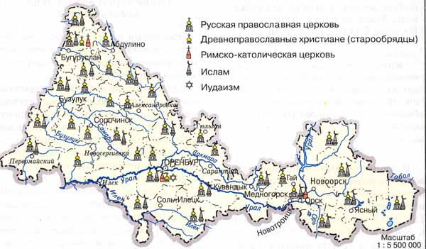 Карта полезных ископаемых оренбургской области