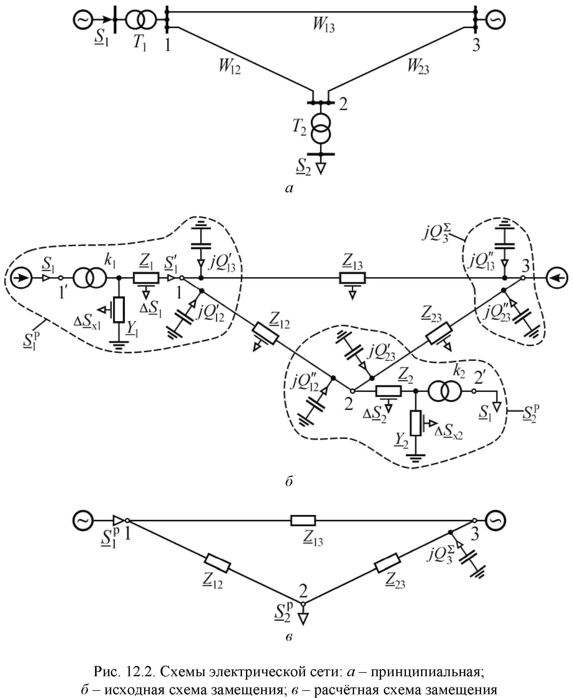 Схема электросети. Схема замещения кольцевой сети. Разомкнутая электрическая сеть схема. Расчетная схема замещения вл 110. Схема замещения местной сети.