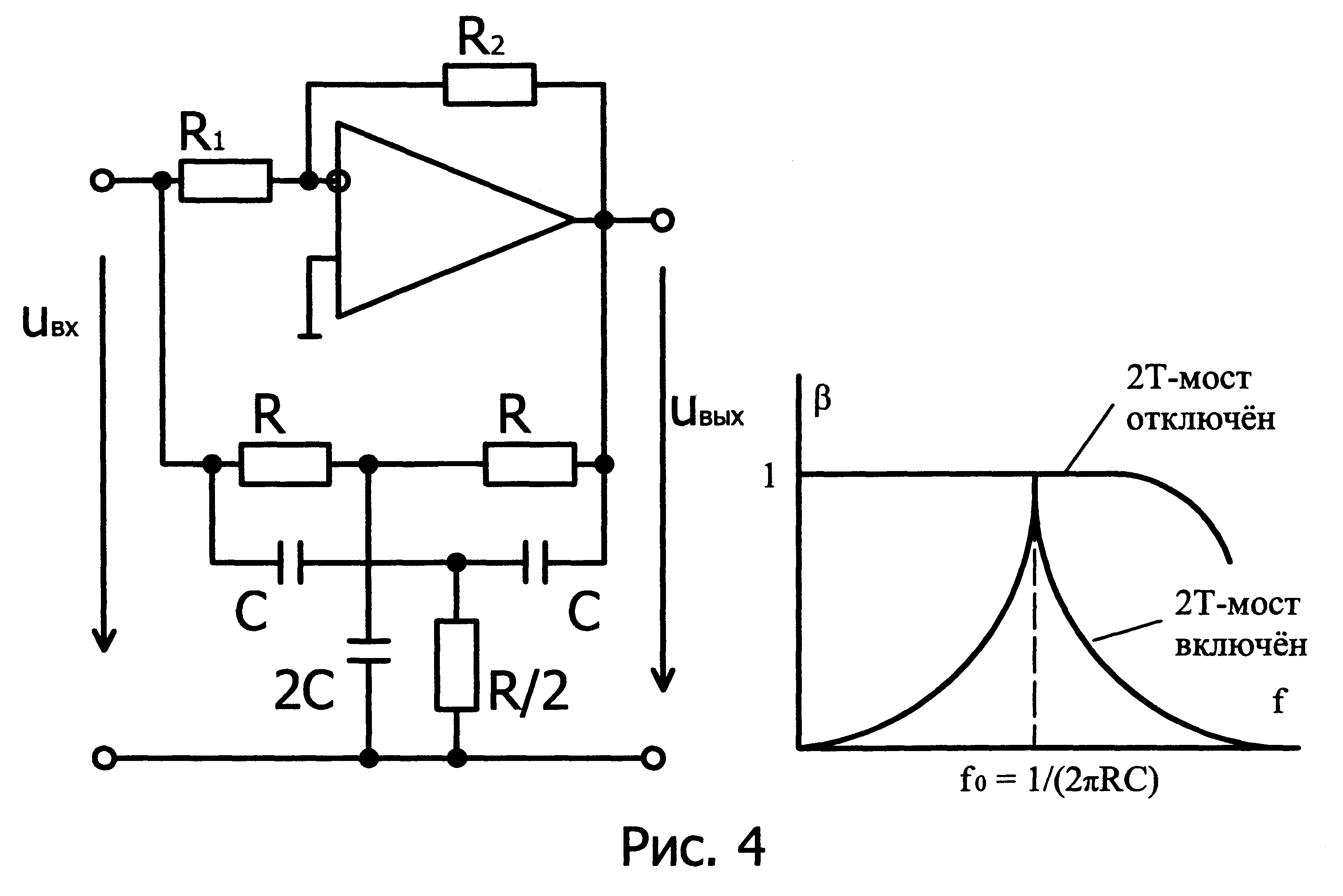 Фильтр на оу схема. Режекторный фильтр на операционном усилителе схема. Резонансный усилитель схема на ОУ. Полосовой фильтр схема с двойным т мостом. Схема инвертирующего усилителя с т образной связью.