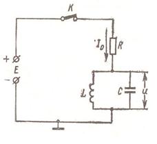 Схема ударного возбуждения колебательного контура