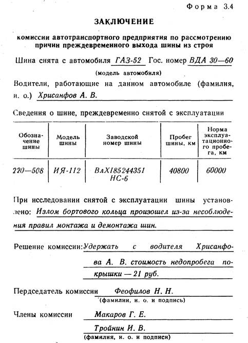 Акт списания аккумулятора автомобиля образец