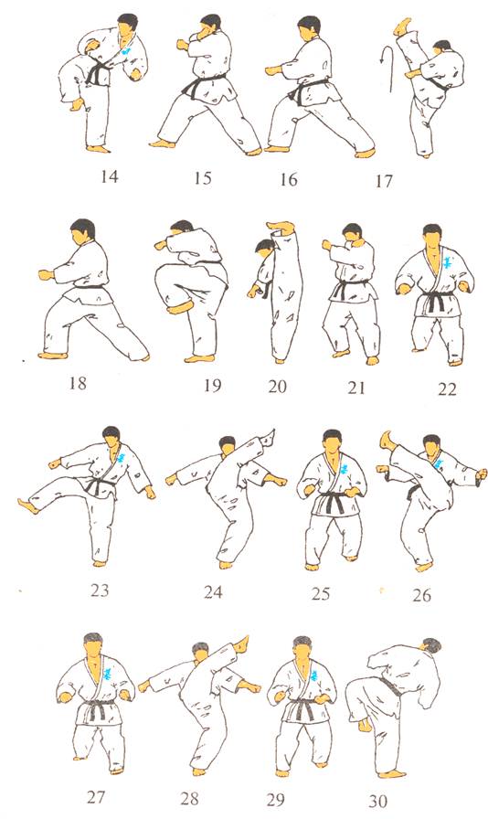 хэйан нидан шотокан. схема ката хейан шодан. тайкёку соно сан, сокуги тайкёку соно сан. пинан 2 киокушинкай. ката караты киокушинкай.