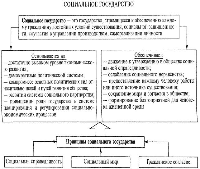 Политика. Термины и понятия. Социальное государство: понятие, признаки. Общество