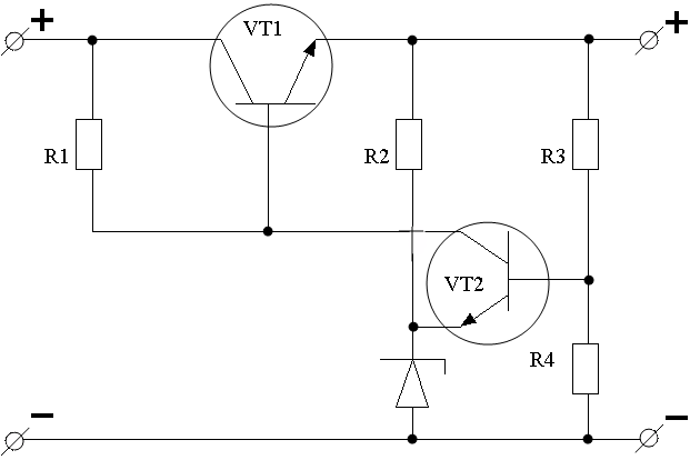 Схемы блока питания с защитой от кз и перегрузок на транзисторах
