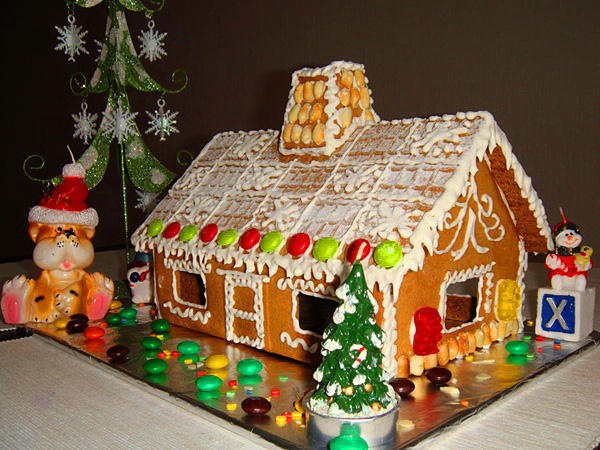 Домики из печенья и вафель