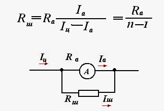 Рассчитать сопротивление шунта к амперметру. Шунт для вольтметра постоянного тока. Схема измерения напряжения с помощью добавочного сопротивления. Шунт многопредельный р6. Сопротивление шунта для вольтметра.