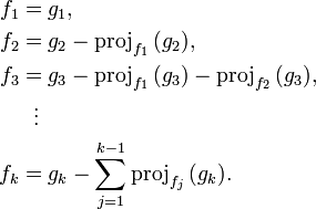 Грам Шмидт ортогонализация. Грамма Шмидта ортогонализация. Метод грама Шмидта. Формула ортогонализации грама Шмидта.
