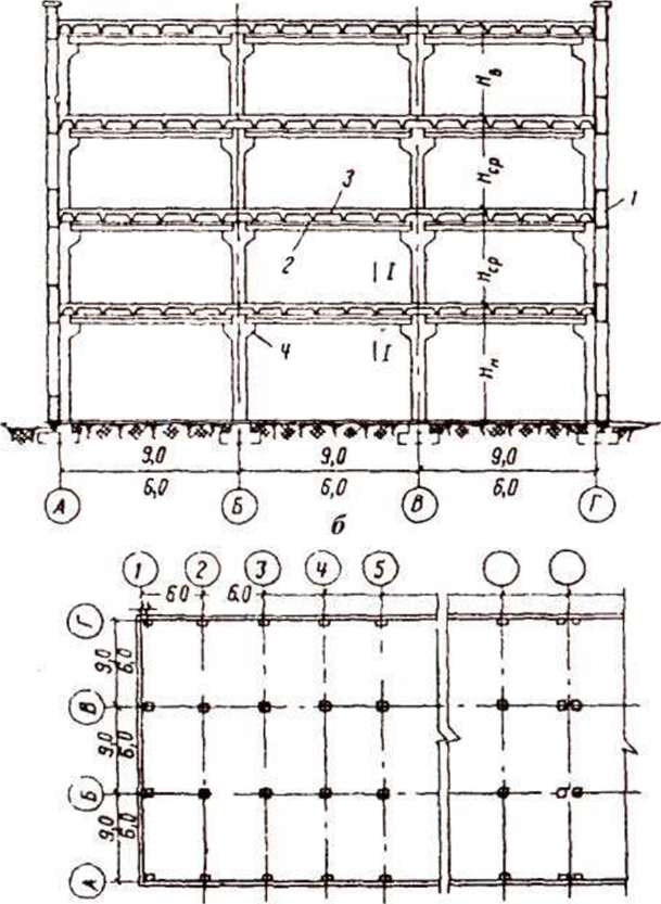 план каркасного здания