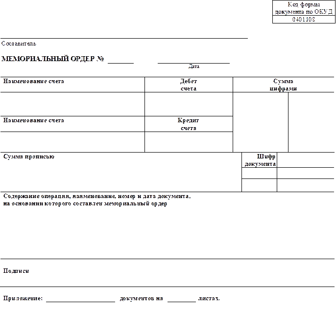 Мемориальный ордер форма 0401108. Мемориальный ордер (код ОКУД 0401108). Банковский ордер и мемориальный ордер. 13 Мемориальный ордер.