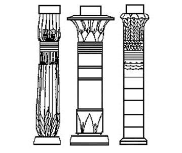 Типы египетских колонн. Пальмовидная колонна древнего египта. Ордер древнего египта. Ордер древнего египта. Типы египетских колонн.