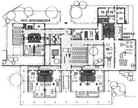 Схема детского сада внутри