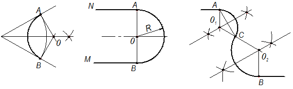 Сопряжение 2 параллельных прямых. Сопряжение двух прямых линий. Сопряжение параллельных прямых. Построение сопряжения двух параллельных прямых. Построить сопряжение двух параллельных прямых.