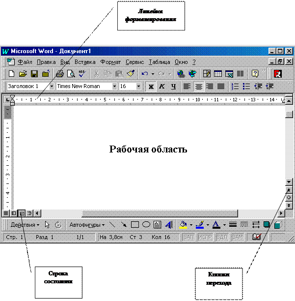 Укажите общие элементы окна текстового процессора. Интерфейс текстового процессора MS Word. Структура окна.. Окно программы Word. Рабочее окно MS Word. Структура окна ворд.