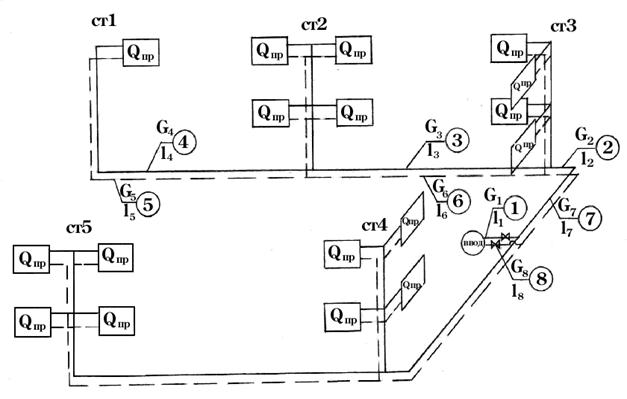 Двухтрубная система отопления аксонометрическая схема