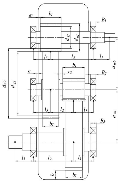 Компоновочная схема редуктора