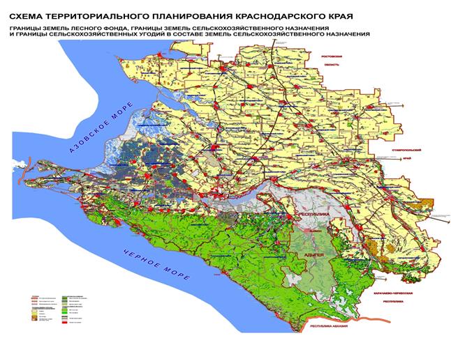 Климатическая карта краснодарского края подробная с городами и поселками