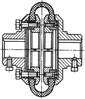 Упругая муфта с торообразной оболочкой чертеж